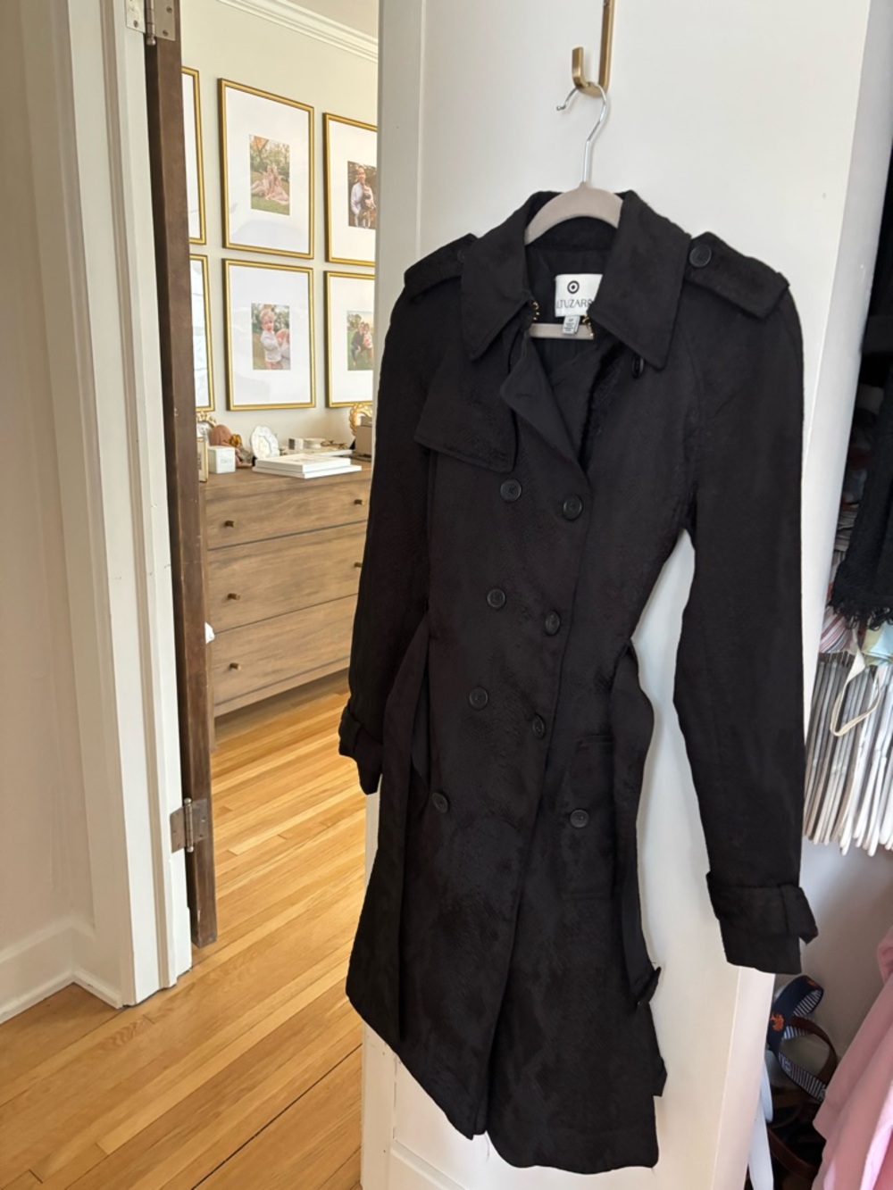 Altuzarra Black Double-Breasted Trench Coat